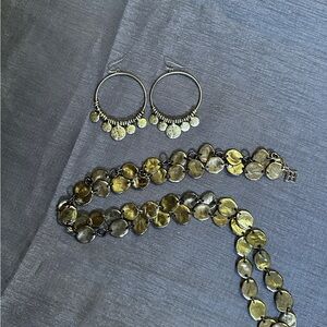 Necklace and earrings